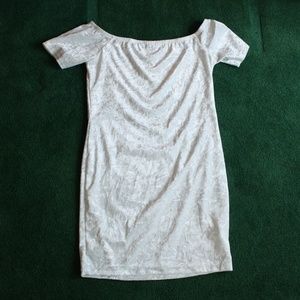 Forever 21 Velvet White Bodycon Dress